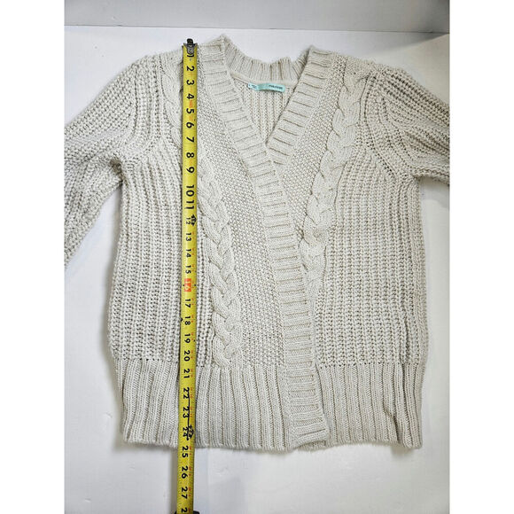 Maurices Large Open Front Relaxed Fit Cardigan Cream - Picture 4 of 8